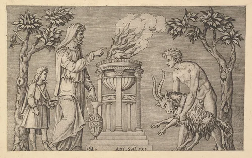 The Sacrifice of a Ram, from "Speculum Romanae Magnificentiae" by Marco Dente, print, 1540-1580