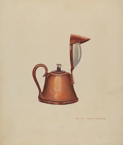 Bull's Eye Hand Lantern by Ernest A. Towers, Jr., index of american design, 1942