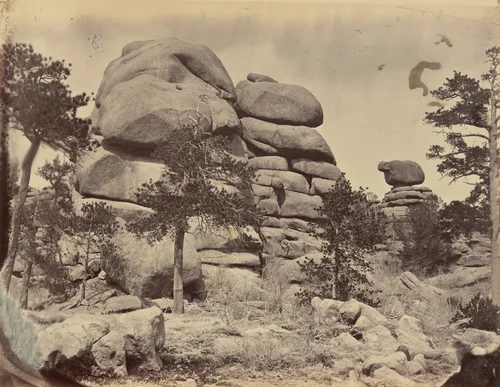 Plate 3. Granite Rock, near Beaufort Station by Andrew Joseph Russell, photograph, 1869