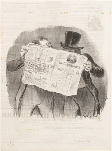 Advice to Subscribers, published in Le Charivari, April 1, 1840 by Honoré Daumier, print, 1840