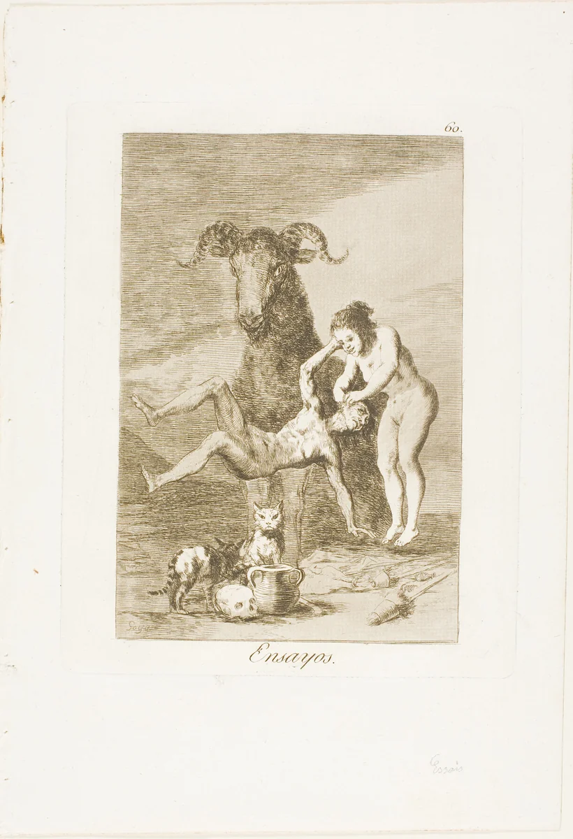 Trials, plate 60 from Los Caprichos by Francisco José de Goya, print, 1797-1799