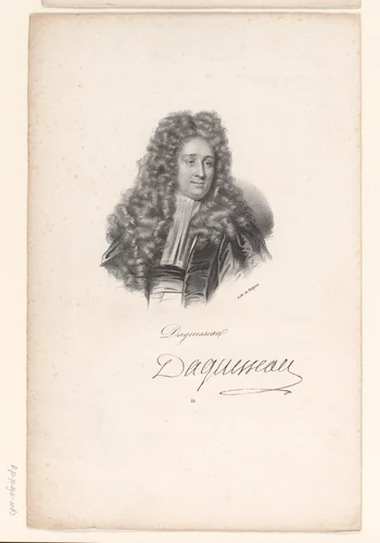 Portret van Henri François d'Aguesseau by anonymous, print, 1818-1842