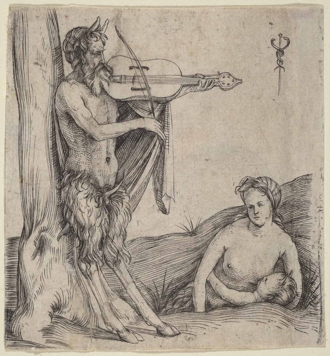 Satyr's Family by Jacopo de' Barbari, print, 1503-1504
