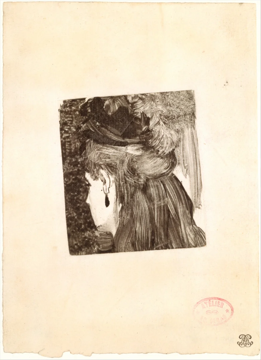 The Jet Earring by Edgar Degas, print, 1876-1877