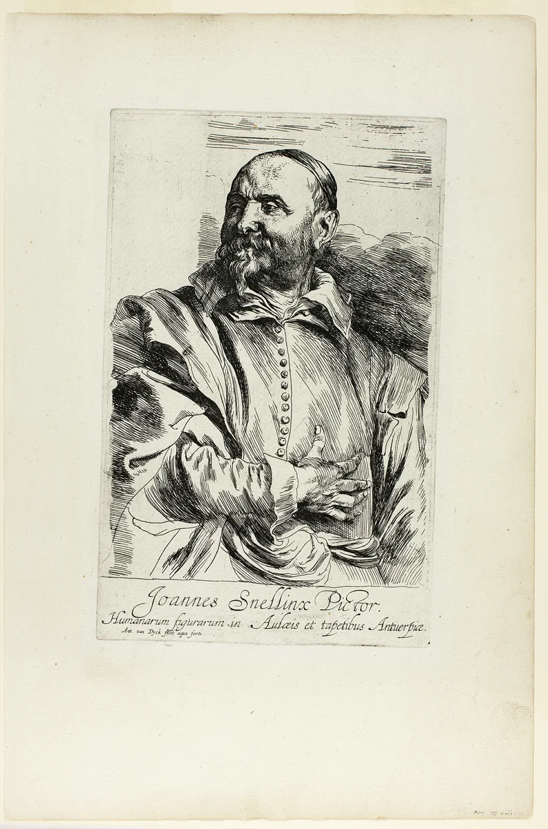 Jan Snellinx by Anthony van Dyck, print, 1630-1645