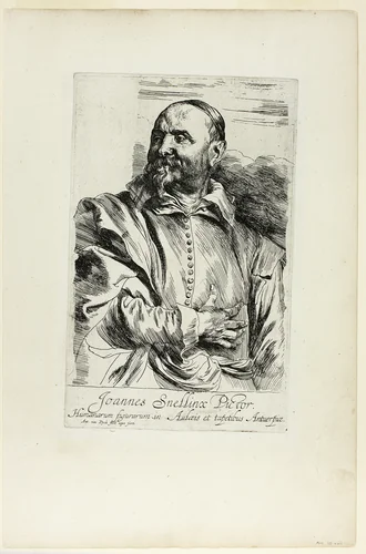 Jan Snellinx by Anthony van Dyck, print, 1630-1645