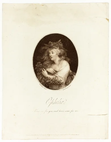 Ophelia by Francesco Bartolozzi, print, 1784