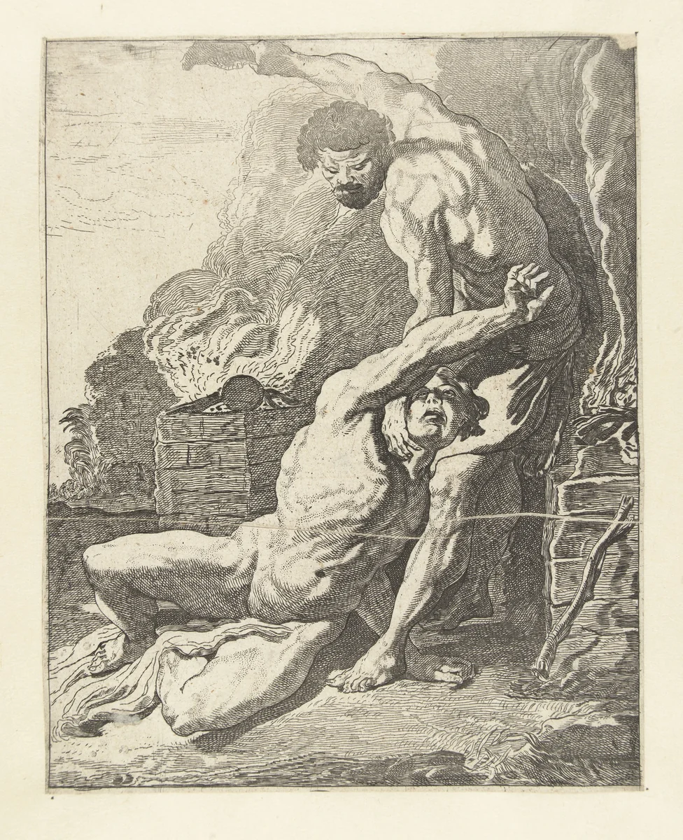 Kain doodt Abel by Willem Pietersz Buytewech, print, 1612-1613