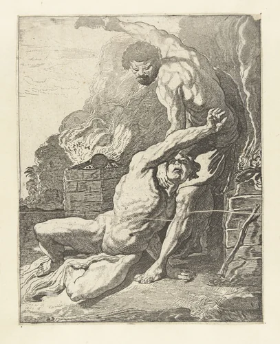 Kain doodt Abel by Willem Pietersz Buytewech, print, 1612-1613