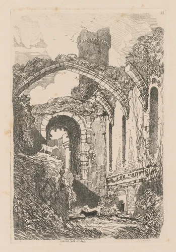 Liber Studiorum: Plate 33, Conway Castle, N. Wales by John Sell Cotman, book, 1838