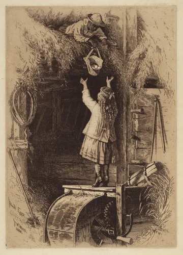 Fresh Eggs by Thomas Waterman Wood, print, 1882