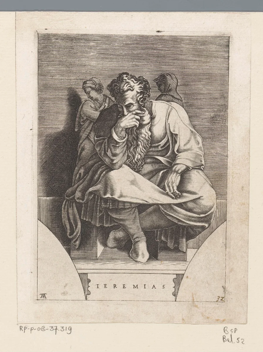 Profeet Jeremia by Unknown, print, 1585