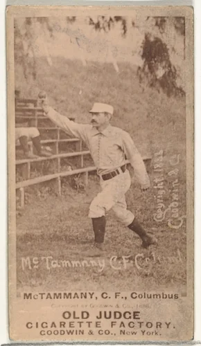 James Edward "Jim" McTamany, Center Field, Cleveland, from the Old Judge series (N172) for Old Judge Cigarettes by Goodwin & Company, photograph, 1888