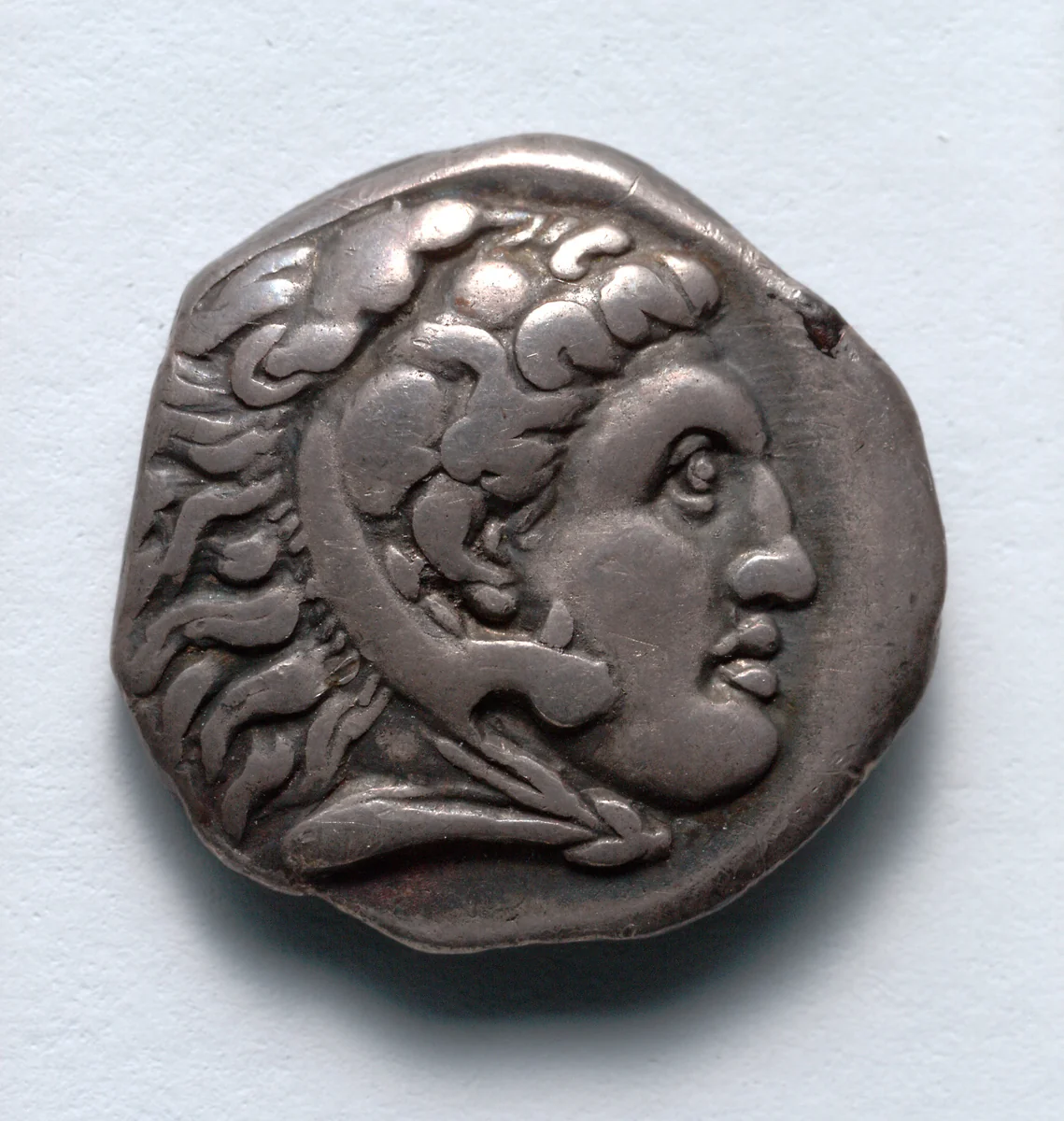 Drachm: Head of Herakles (obverse) by Unknown, metalwork, -387--300