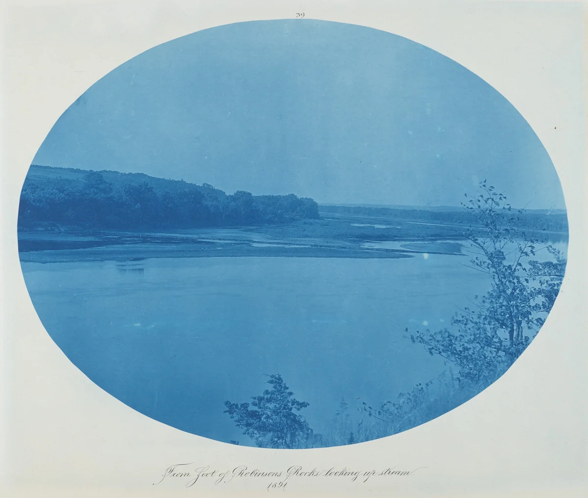From Foot of Robinson's Rock Looking Upstream by Henry Peter Bosse, photograph, 1891