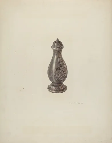 Pewter Salt Shaker by Orrie McCombs, index of american design, 1940