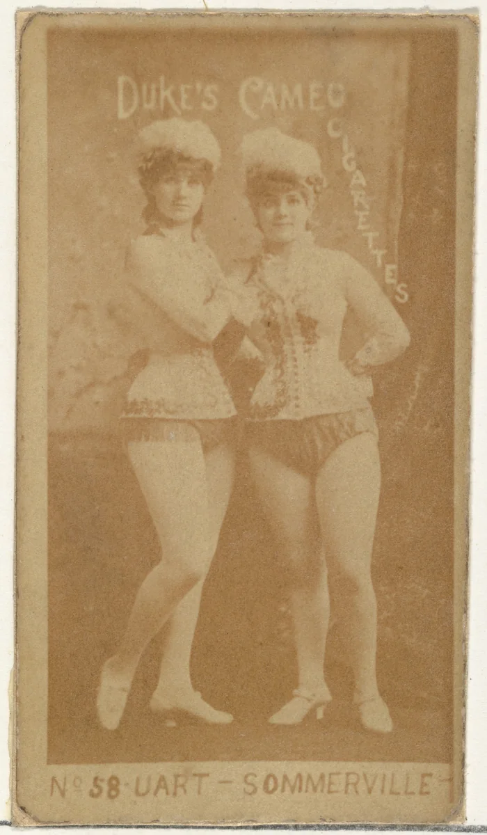 Card Number 58, Uart and Sommerville, from the Actors and Actresses series (N145-4) issued by Duke Sons & Co. to promote Cameo Cigarettes by W. Duke, Sons & Co., photograph, 1880-1889