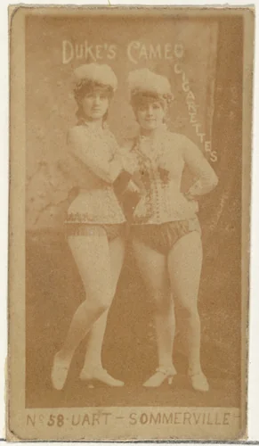 Card Number 58, Uart and Sommerville, from the Actors and Actresses series (N145-4) issued by Duke Sons & Co. to promote Cameo Cigarettes by W. Duke, Sons & Co., photograph, 1880-1889