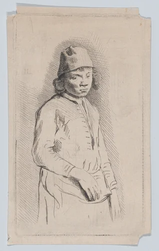 Portrait of a boy by anonymous, print