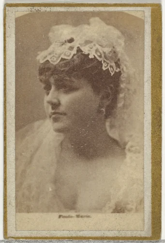 From the Actresses and Celebrities series (N60, Type 2) promoting Little Beauties Cigarettes for Allen & Ginter brand tobacco products by Allen & Ginter, photograph, 1887