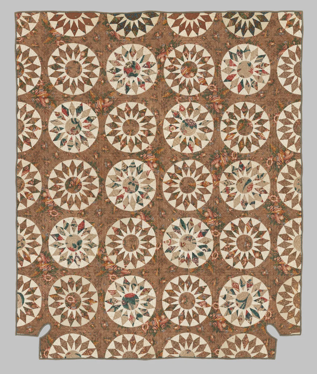 Sunburst Quilt by American, artwork, 1830-1840