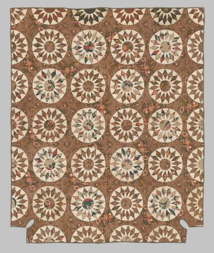 Sunburst Quilt by American, artwork, 1830-1840