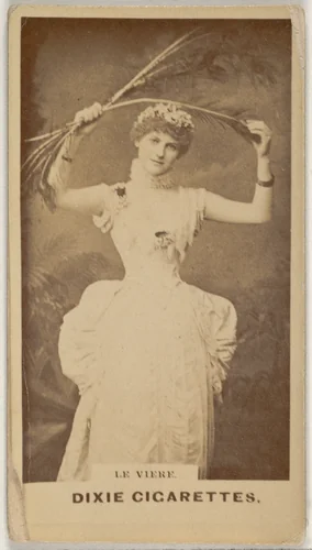 Le Viere, from the Actors and Actresses series (N45, Type 7) for Dixie Cigarettes by Allen & Ginter, photograph, 1885-1891