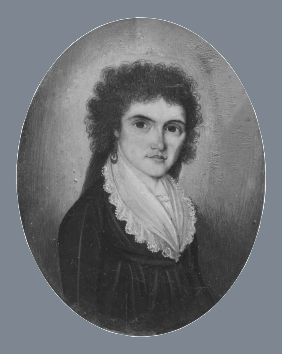 Mrs. Ethan Stone (Abigail Maria Storrs) by William Verstille, artwork, 1792-1795