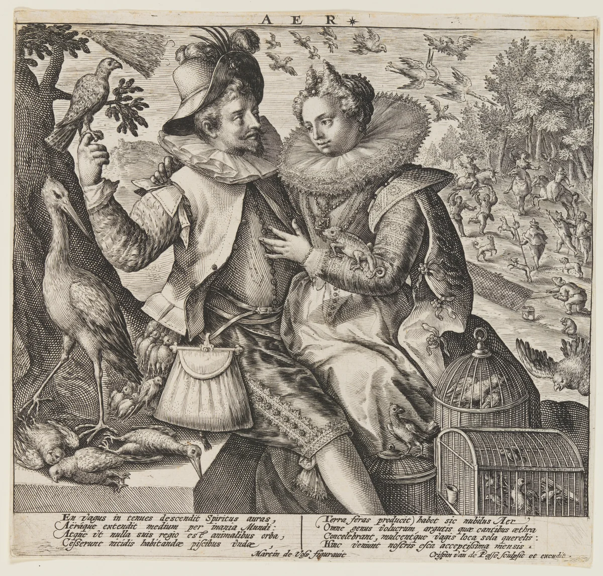 Aer (Air), from The Elements by Maerten de Vos, print, 1600