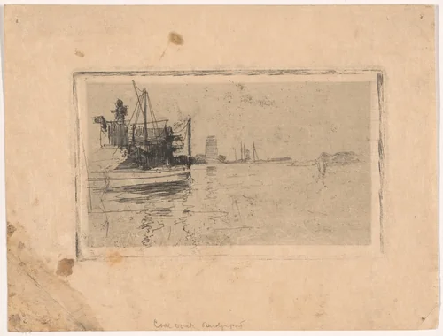 Coal Dock, Bridgeport by John Henry Twachtman, print, 1888-1889