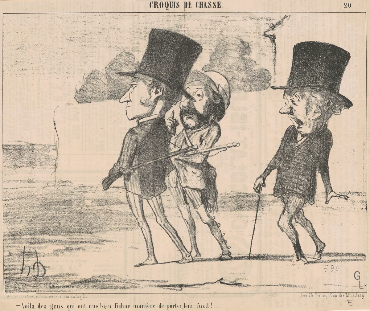 Voila des gens ont une ... fichue maniére ... by Honoré Daumier, print, 1854