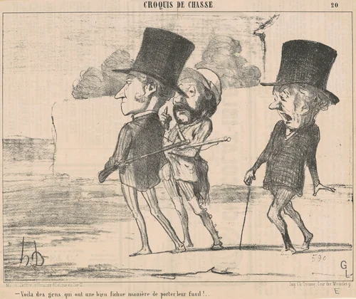 Voila des gens ont une ... fichue maniére ... by Honoré Daumier, print, 1854