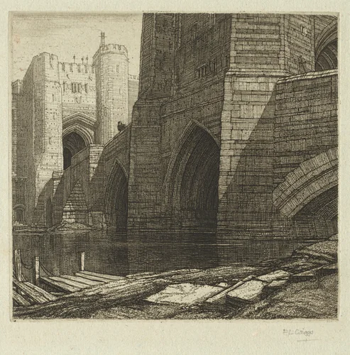 The Barbican by Frederick Landseer Maur Griggs, print, 1920