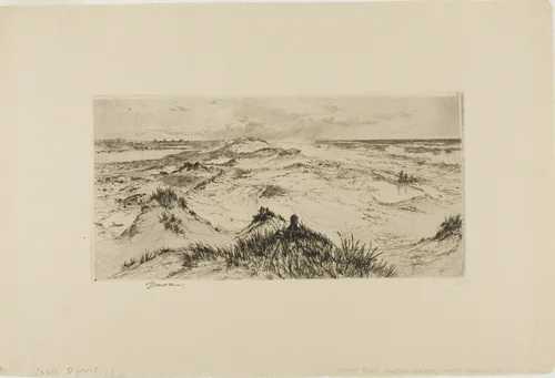 Looking Over the Sand Dunes - Easthampton by Thomas Moran, print, 1880