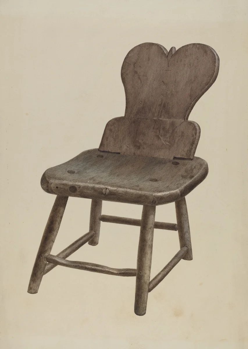 Pa. German Chair by American 20th Century, index of american design, 1935-1942