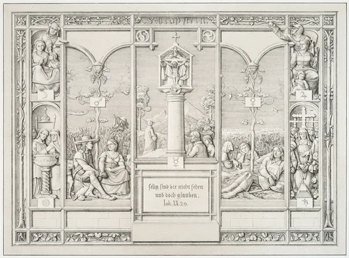 Coping-stone by Ferdinand Olivier, print, 1823