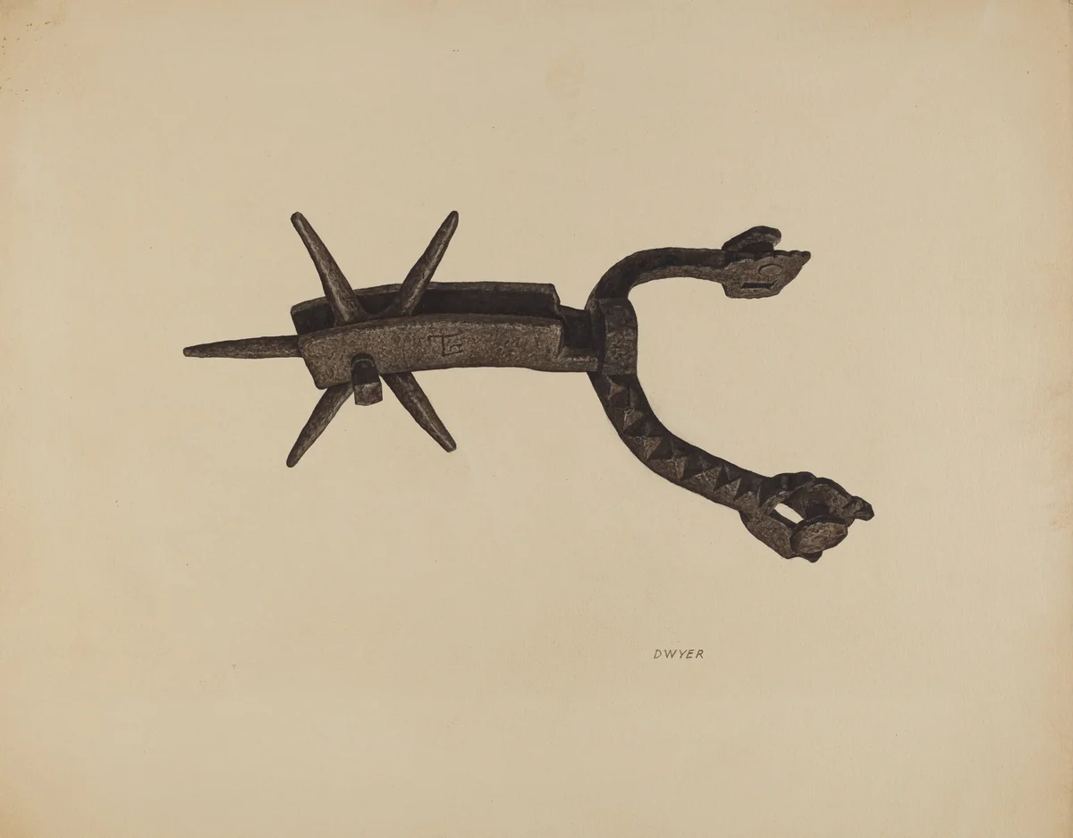 Spur by James Dwyer, index of american design, 1935-1942