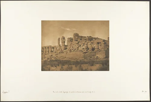 Vue de la Salle Hypostyle du palais de Karnac, prise sur l'angle N.E. by Maxime Du Camp, photograph, 1849-1850