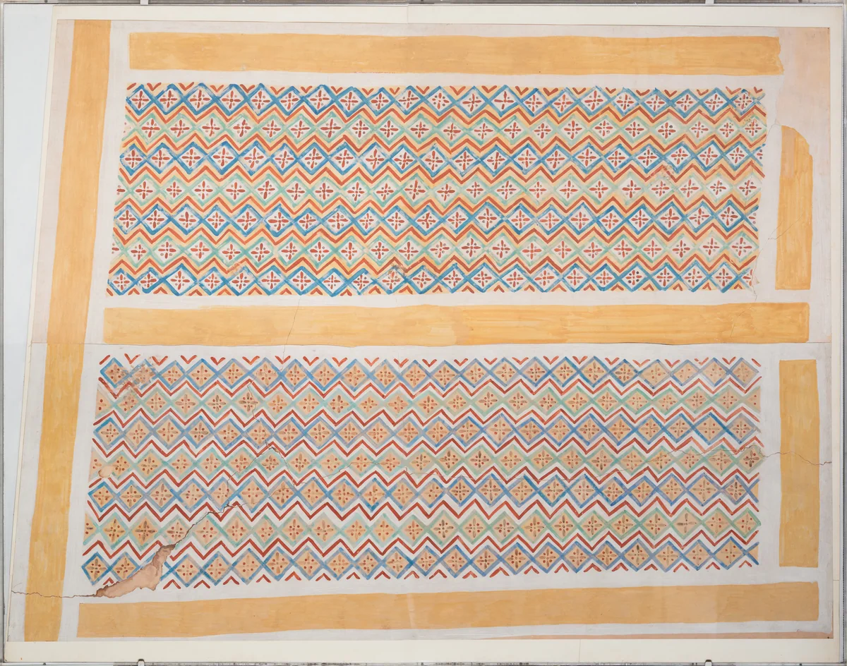 Ceiling on the North Side of the Transverse Hall of Nakht's Offering Chapel by Norman de Garis Davies, artwork, -1410--1370