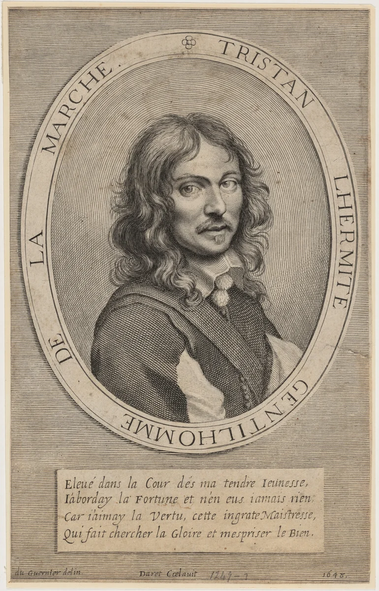 Tristan, the Hermit by Pierre Daret de Cazeneuve, print, 1648