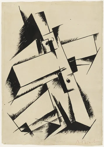 Architectonic Composition by Liubov Popova, drawing, 1921