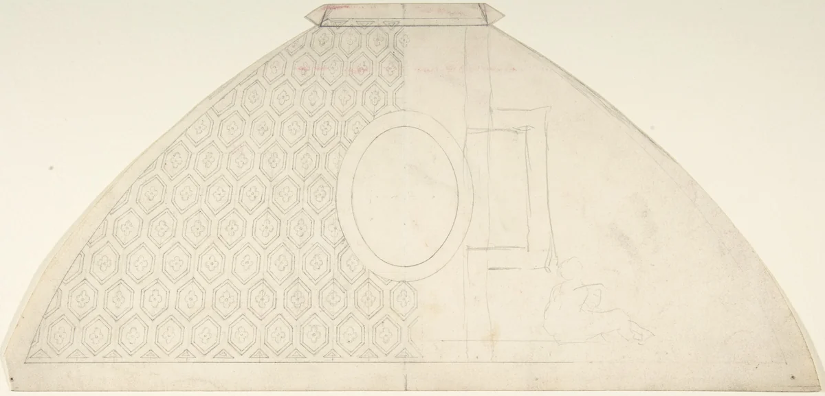 Design for Domed Ornament by anonymous, drawing, 1800-1899
