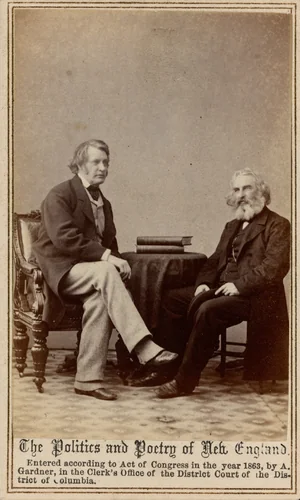 The Politics and Poetry of New England by Alexander Gardner, photograph, 1863