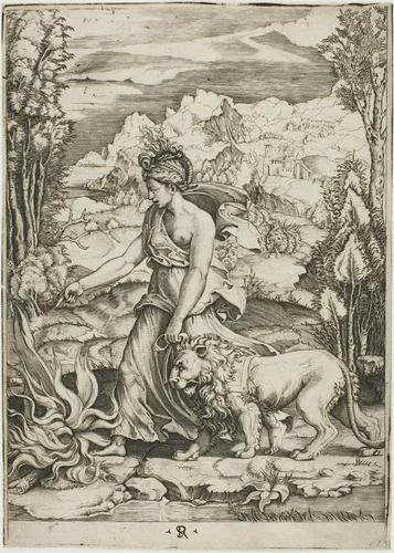 Courage by Giulio Romano, print, 1511-1525