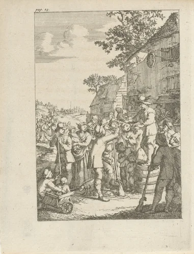 Toespraak van een kapitein van de schuttersgilde by Frans Greenwood, print, 1733