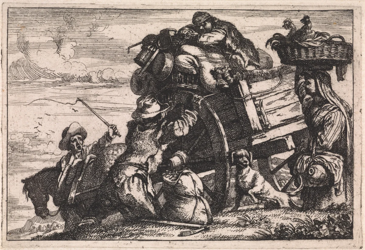 De kar by Jan Baptist de Wael, print, 1642-1669