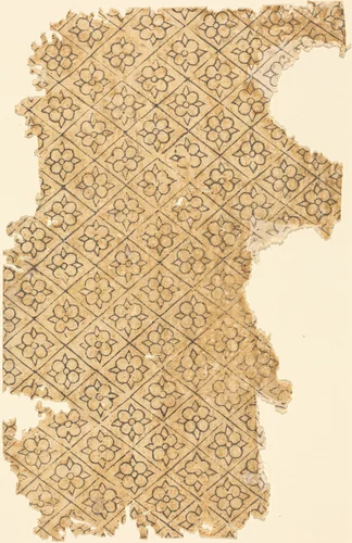 Sheet with Flower and Diamond Pattern by German 16th Century, print, 1500-1599