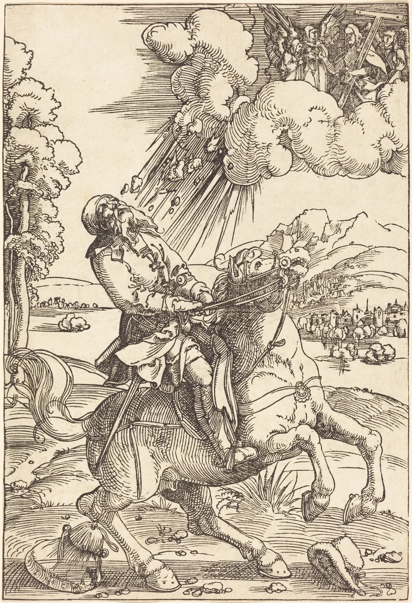The Conversion of Saint Paul by Hans Baldung Grien, print, 1508