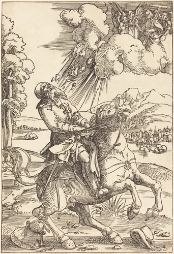 The Conversion of Saint Paul by Hans Baldung Grien, print, 1508