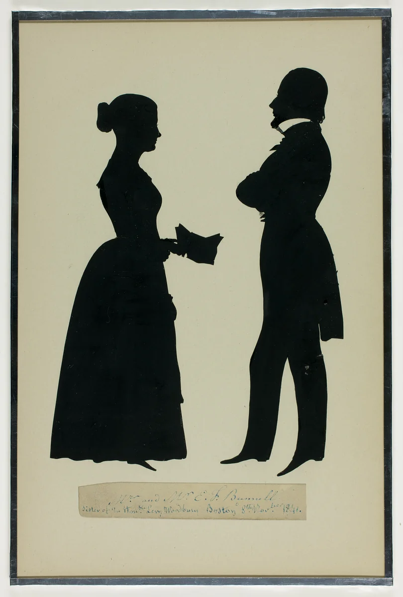 Mr. & Mrs. E. F. Bunnell by Auguste Edouart, other, 1841